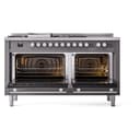 Professional Plus II 60 UP60FSWMPMG Freestanding Dual Fuel Range with 7 Sealed Burners with Griddle and French Top Double Oven with Triple Glass Door with Stainless Steel knobs view 3