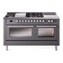 Professional Plus II 60 UP60FSWMPMG Freestanding Dual Fuel Range with 7 Sealed Burners with Griddle and French Top Double Oven with Triple Glass Door with Stainless Steel knobs view 1