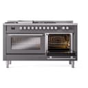 Professional Plus II 60 UP60FSWMPMG Freestanding Dual Fuel Range with 7 Sealed Burners with Griddle and French Top Double Oven with Triple Glass Door with Stainless Steel knobs view 5
