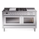 Professional Plus II 60 UP60FSWMPSS Freestanding Dual Fuel Range with 7 Sealed Burners with Griddle and French Top Double Oven with Triple Glass Door view 1