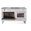 Professional Plus II 60 UP60FSWMPWH Freestanding Dual Fuel Range with 7 Sealed Burners with Griddle and French Top Double Oven with Triple Glass Door with Stainless Steel knobs view 4