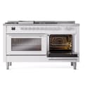 Professional Plus II 60 UP60FSWMPWH Freestanding Dual Fuel Range with 7 Sealed Burners with Griddle and French Top Double Oven with Triple Glass Door with Stainless Steel knobs view 5