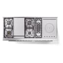 Professional Plus II 60 UP60FSWMPWH Freestanding Dual Fuel Range with 7 Sealed Burners with Griddle and French Top Double Oven with Triple Glass Door with Stainless Steel knobs view 8