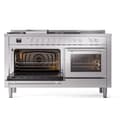 Professional Plus II 60 UP60FSWMPWH Freestanding Dual Fuel Range with 7 Sealed Burners with Griddle and French Top Double Oven with Triple Glass Door with Stainless Steel knobs view 4