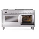 Professional Plus II 60 UP60FSWMPWH Freestanding Dual Fuel Range with 7 Sealed Burners with Griddle and French Top Double Oven with Triple Glass Door with Stainless Steel knobs view 5