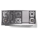 Professional Plus II 60 UP60FWMPBK Freestanding Dual Fuel Range with 9 Sealed Burners with Griddle Double Oven with Triple Glass Door with Stainless Steel knobs view 8
