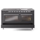 Professional Plus II 60 UP60FWMPMG Freestanding Dual Fuel Range with 9 Sealed Burners with Griddle Double Oven with Triple Glass Door with Stainless Steel knobs view 6