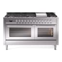 Professional Plus II 60 UP60FWMPSS Freestanding Dual Fuel Range with 9 Sealed Burners with Griddle Double Oven with Triple Glass Door view 1