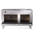 Professional Plus II 60 UP60FWMPSS Freestanding Dual Fuel Range with 9 Sealed Burners with Griddle Double Oven with Triple Glass Door view 3