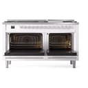 Professional Plus II 60 UP60FWMPWH Freestanding Dual Fuel Range with 9 Sealed Burners with Griddle Double Oven with Triple Glass Door with Stainless Steel knobs view 3