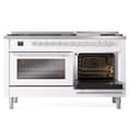 Professional Plus II 60 UP60FWMPWH Freestanding Dual Fuel Range with 9 Sealed Burners with Griddle Double Oven with Triple Glass Door with Stainless Steel knobs view 5