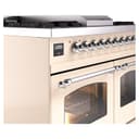 Nostalgie II 40 UPD40FNMPAWC Freestanding Dual Fuel Range with 6 Sealed Burners with Griddle Double Oven with Triple Glass Door with Chrome knobs view 7