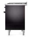 Nostalgie II 40 UPD40FNMPBKB Freestanding Dual Fuel Range with 6 Sealed Burners with Griddle Double Oven with Triple Glass Door with Bronze knobs view 10