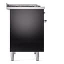 Nostalgie II 40 UPD40FNMPBKC Freestanding Dual Fuel Range with 6 Sealed Burners with Griddle Double Oven with Triple Glass Door with Chrome knobs view 9