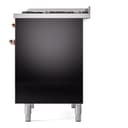 Nostalgie II 40 UPD40FNMPBKP Freestanding Dual Fuel Range with 6 Sealed Burners with Griddle Double Oven with Triple Glass Door with Copper knobs view 10