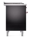 Nostalgie II 40 UPD40FNMPBKP Freestanding Dual Fuel Range with 6 Sealed Burners with Griddle Double Oven with Triple Glass Door with Copper knobs view 9