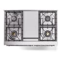 Nostalgie II 40 UPD40FNMPBUC Freestanding Dual Fuel Range with 6 Sealed Burners with Griddle Double Oven with Triple Glass Door with Chrome knobs view 8