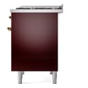 Nostalgie II 40 UPD40FNMPBUG Freestanding Dual Fuel Range with 6 Sealed Burners with Griddle Double Oven with Triple Glass Door with Brass knobs view 10
