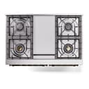 Nostalgie II 40 UPD40FNMPEGB Freestanding Dual Fuel Range with 6 Sealed Burners with Griddle Double Oven with Triple Glass Door with Bronze knobs view 8