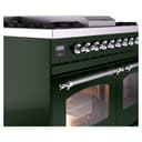 Nostalgie II 40 UPD40FNMPEGC Freestanding Dual Fuel Range with 6 Sealed Burners with Griddle Double Oven with Triple Glass Door with Chrome knobs view 7