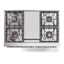 Nostalgie II 40 UPD40FNMPEGC Freestanding Dual Fuel Range with 6 Sealed Burners with Griddle Double Oven with Triple Glass Door with Chrome knobs view 8