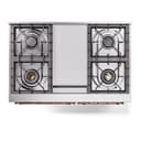 Nostalgie II 40 UPD40FNMPEGP Freestanding Dual Fuel Range with 6 Sealed Burners with Griddle Double Oven with Triple Glass Door with Copper knobs view 8