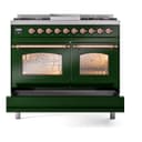 Nostalgie II 40 UPD40FNMPEGP Freestanding Dual Fuel Range with 6 Sealed Burners with Griddle Double Oven with Triple Glass Door with Copper knobs view 6