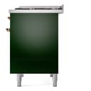 Nostalgie II 40 UPD40FNMPEGP Freestanding Dual Fuel Range with 6 Sealed Burners with Griddle Double Oven with Triple Glass Door with Copper knobs view 10
