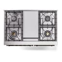 Nostalgie II 40 UPD40FNMPMBB Freestanding Dual Fuel Range with 6 Sealed Burners with Griddle Double Oven with Triple Glass Door with Bronze knobs view 8