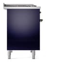 Nostalgie II 40 UPD40FNMPMBB Freestanding Dual Fuel Range with 6 Sealed Burners with Griddle Double Oven with Triple Glass Door with Bronze knobs view 9
