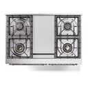 Nostalgie II 40 UPD40FNMPMBC Freestanding Dual Fuel Range with 6 Sealed Burners with Griddle Double Oven with Triple Glass Door with Chrome knobs view 8