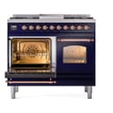 Nostalgie II 40 UPD40FNMPMBP Freestanding Dual Fuel Range with 6 Sealed Burners with Griddle Double Oven with Triple Glass Door with Copper knobs view 4