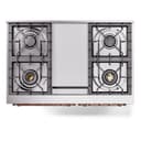 Nostalgie II 40 UPD40FNMPMBP Freestanding Dual Fuel Range with 6 Sealed Burners with Griddle Double Oven with Triple Glass Door with Copper knobs view 8
