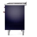 Nostalgie II 40 UPD40FNMPMBP Freestanding Dual Fuel Range with 6 Sealed Burners with Griddle Double Oven with Triple Glass Door with Copper knobs view 10