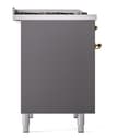 Nostalgie II 40 UPD40FNMPMGG Freestanding Dual Fuel Range with 6 Sealed Burners with Griddle Double Oven with Triple Glass Door with Brass knobs view 9