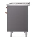 Nostalgie II 40 UPD40FNMPMGP Freestanding Dual Fuel Range with 6 Sealed Burners with Griddle Double Oven with Triple Glass Door with Copper knobs view 10
