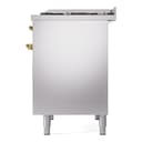 Nostalgie II 40 UPD40FNMPSSG Freestanding Dual Fuel Range with 6 Sealed Burners with Griddle Double Oven with Triple Glass Door with Brass knobs view 10