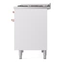 Nostalgie II 40 UPD40FNMPWHP Freestanding Dual Fuel Range with 6 Sealed Burners with Griddle Double Oven with Triple Glass Door with Copper knobs view 10