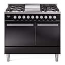 Professional Plus II 40 UPD40FQMPBK Freestanding Dual Fuel Range with 6 Sealed Burners with Griddle Double Oven with Solid Door with Stainless Steel knobs view 1