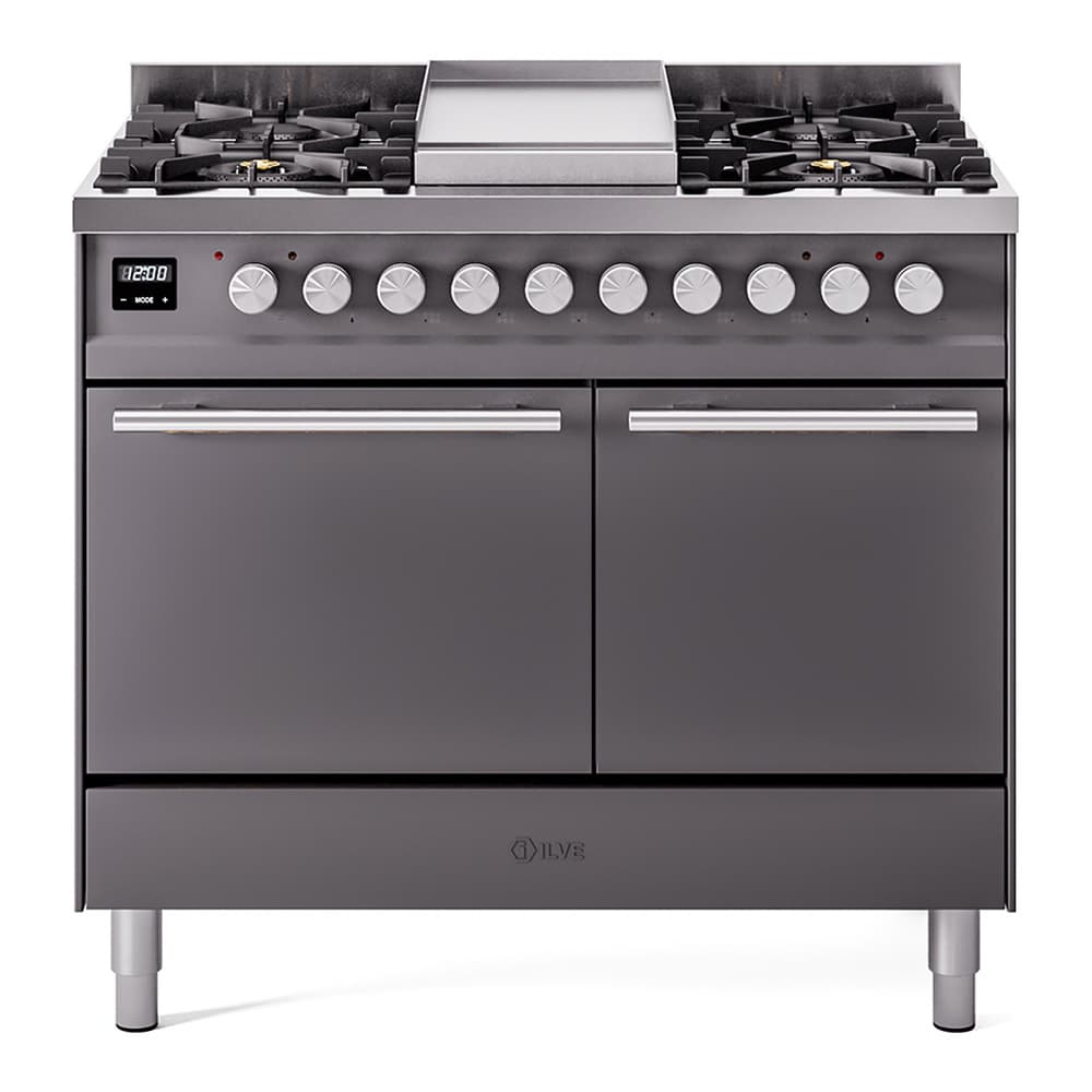 Professional Plus II 40 UPD40FQMPMG Freestanding Dual Fuel Range with 6 Sealed Burners with Griddle Double Oven with Solid Door with Stainless Steel knobs