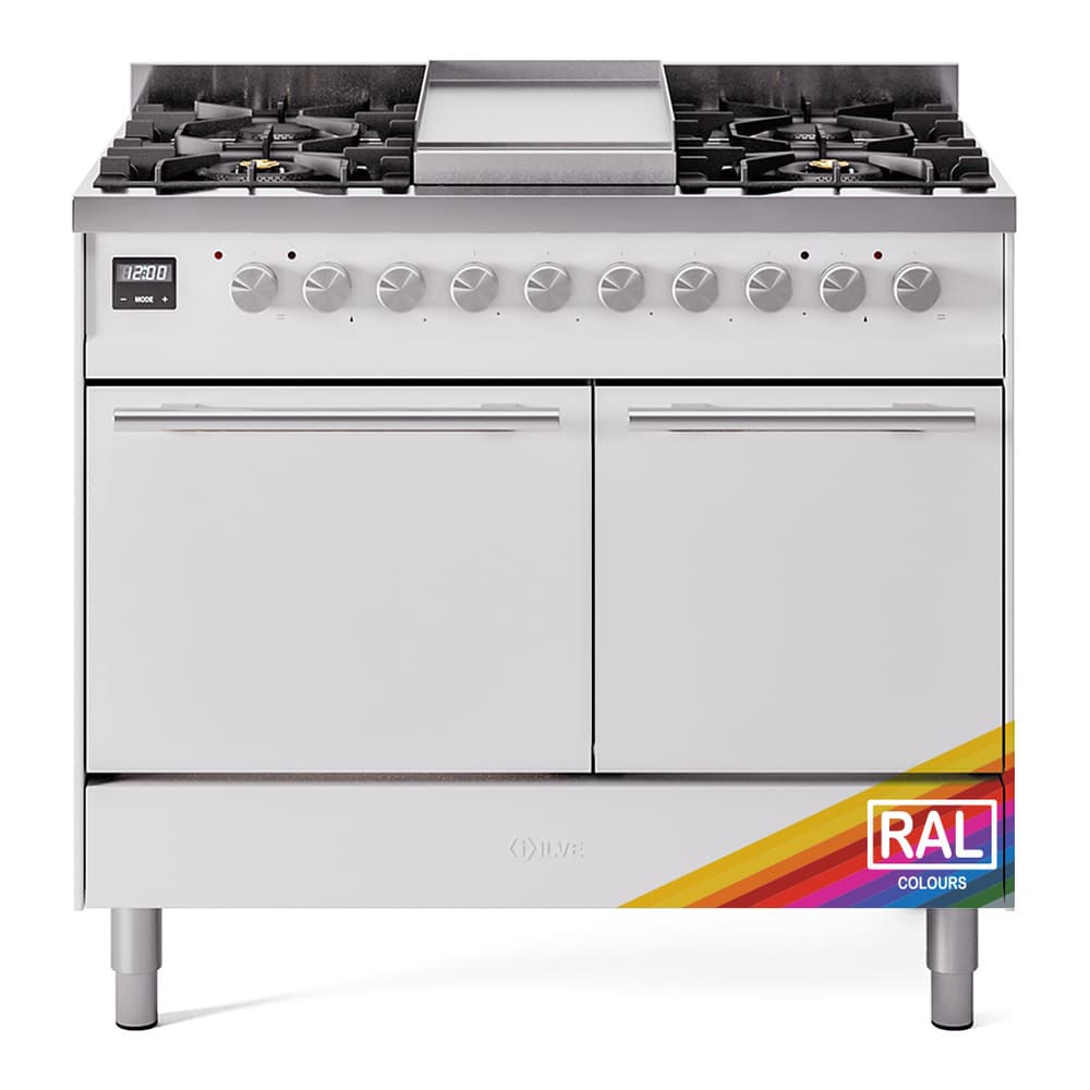 Professional Plus II 40 UPD40FQMPRA Freestanding Dual Fuel Range with 6 Sealed Burners with Griddle Double Oven with Solid Door with Stainless Steel knobs