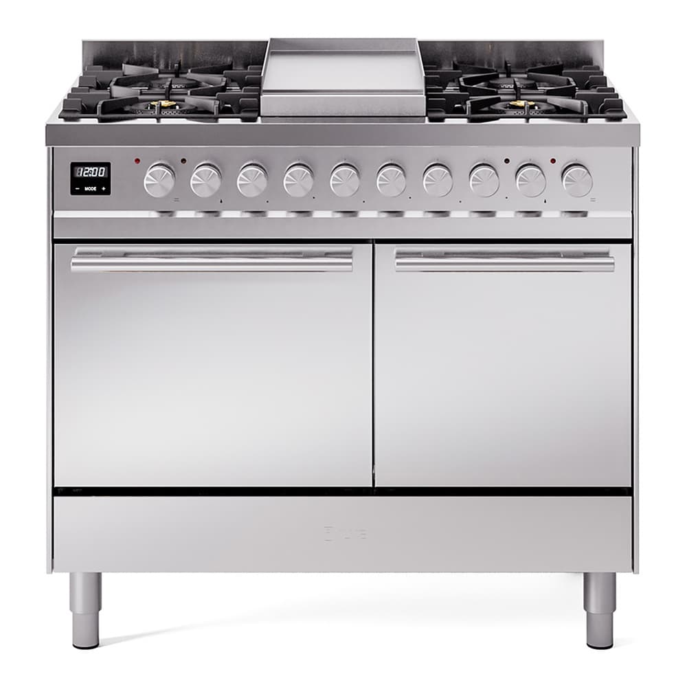Professional Plus II 40 UPD40FQMPSS Freestanding Dual Fuel Range with 6 Sealed Burners with Griddle Double Oven with Solid Door