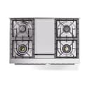 Professional Plus II 40 UPD40FQMPWH Freestanding Dual Fuel Range with 6 Sealed Burners with Griddle Double Oven with Solid Door with Stainless Steel knobs view 3