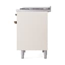 Nostalgie II 40 UPD40FQNMPAWB Freestanding Dual Fuel Range with 6 Sealed Burners with Griddle Double Oven with Solid Door with Bronze knobs view 5