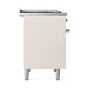 Nostalgie II 40 UPD40FQNMPAWG Freestanding Dual Fuel Range with 6 Sealed Burners with Griddle Double Oven with Solid Door with Brass knobs view 4
