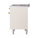 Nostalgie II 40 UPD40FQNMPAWG Freestanding Dual Fuel Range with 6 Sealed Burners with Griddle Double Oven with Solid Door with Brass knobs view 5