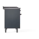 Nostalgie II 40 UPD40FQNMPBGB Freestanding Dual Fuel Range with 6 Sealed Burners with Griddle Double Oven with Solid Door with Bronze knobs view 4