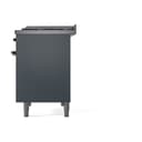 Nostalgie II 40 UPD40FQNMPBGB Freestanding Dual Fuel Range with 6 Sealed Burners with Griddle Double Oven with Solid Door with Bronze knobs view 5