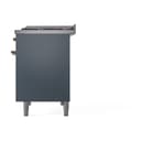 Nostalgie II 40 UPD40FQNMPBGG Freestanding Dual Fuel Range with 6 Sealed Burners with Griddle Double Oven with Solid Door with Brass knobs view 5