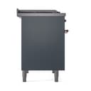 Nostalgie II 40 UPD40FQNMPBGP Freestanding Dual Fuel Range with 6 Sealed Burners with Griddle Double Oven with Solid Door with Copper knobs view 4